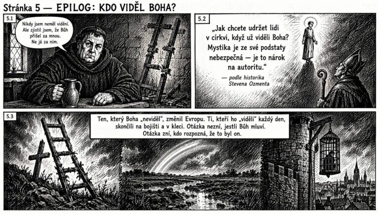 Comic, Seite 5 — Epilog: Wer hat Gott gesehen?